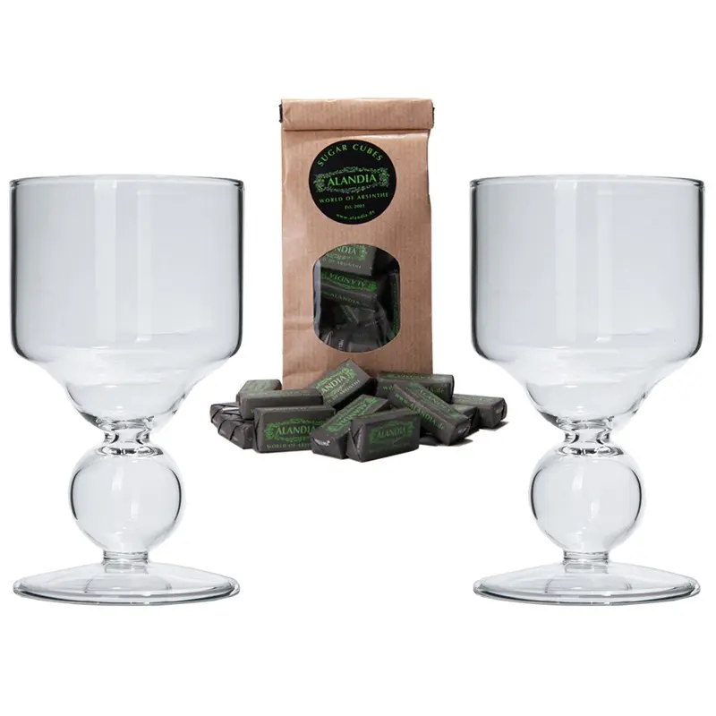 Absinth Bubble Gläser Set Louche - Standard