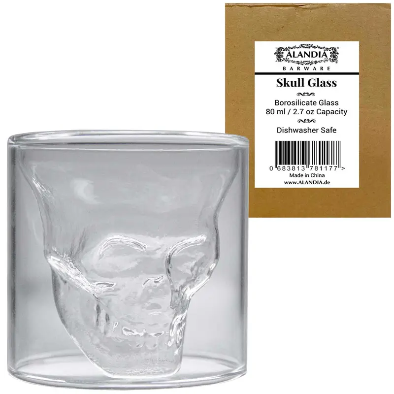Absinth Glas Totenkopf