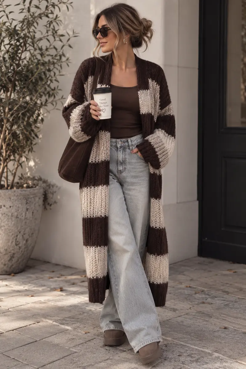 Langer Cardigan