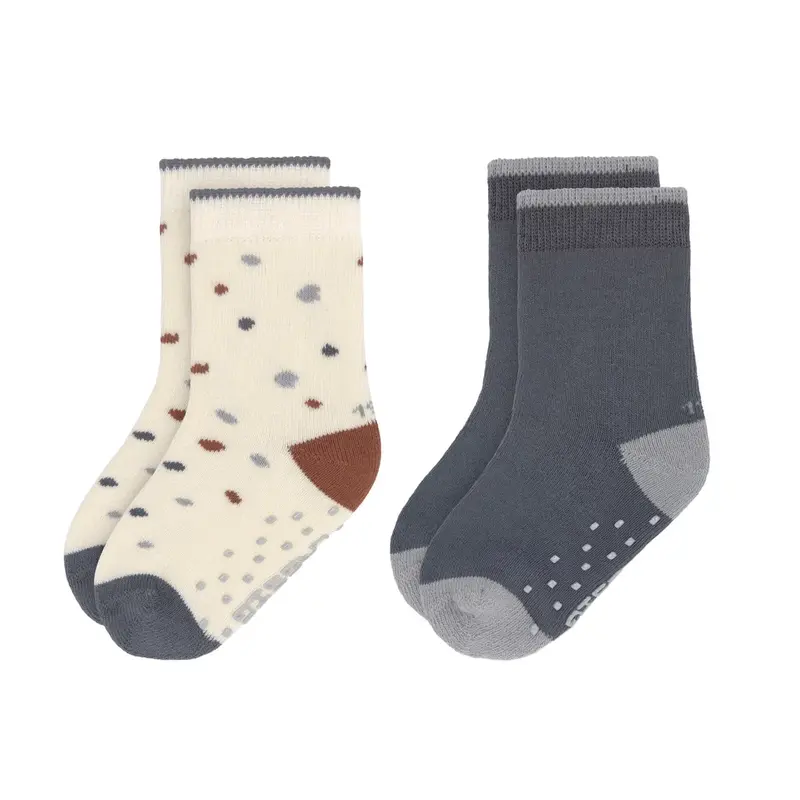 LÄSSIGSOCKS Antirutsch-Socken Tiny Farmer, blau