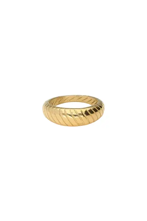 MYUNIVERSE gerippter Ring, gold