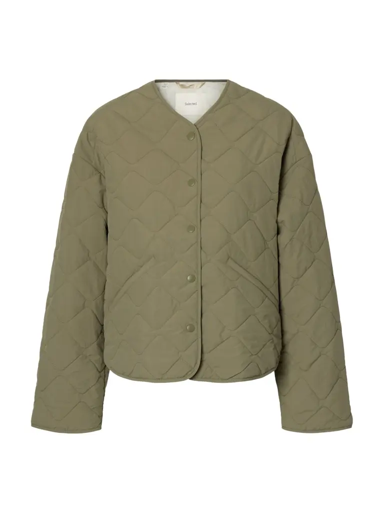 SLFRAYNA Quilted Jacket, deep linch green